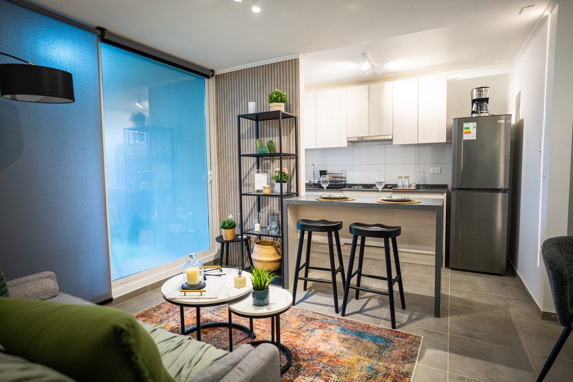 Living y cocina integrada