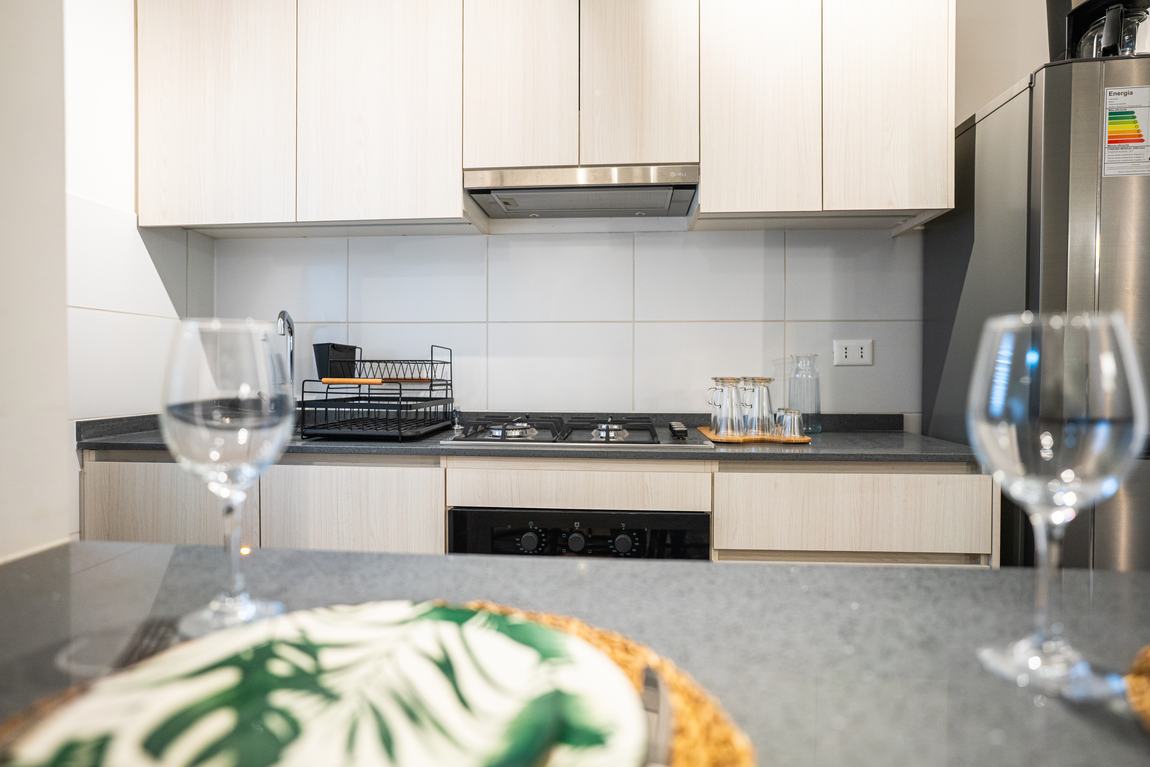 Cocina, mesón de granito
