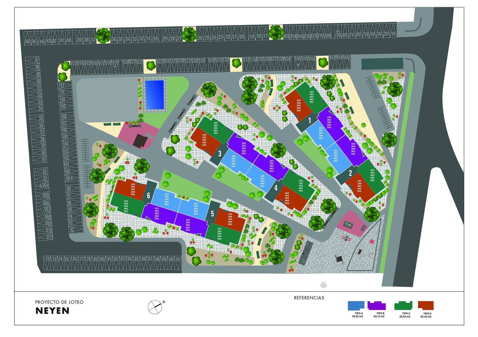 Master plan Condominio Neyen Edificios